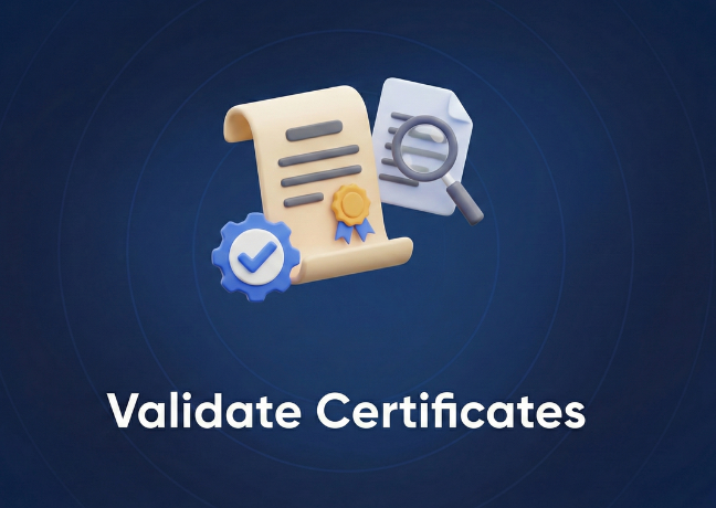 Certificate validation - Course page